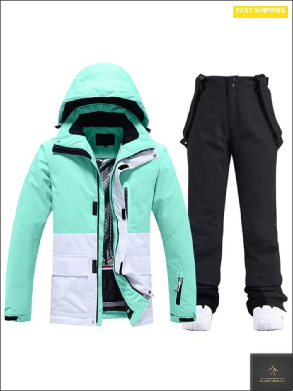 Waterproof Insulated Ski Jacket & Pants Set Women's Snowsuit